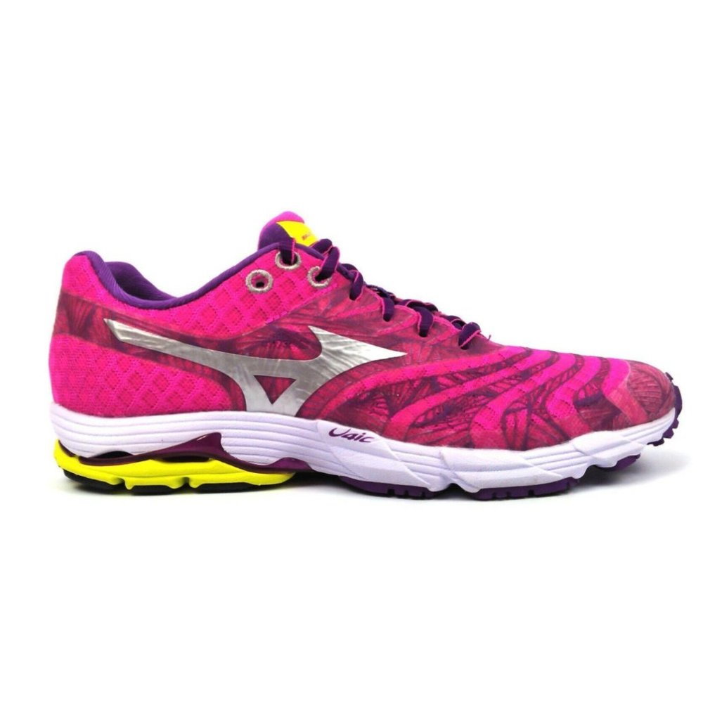 Mizuno Women's Wave Sayonara Lightweight Lace-up Running Shoe Pink Silver Purple